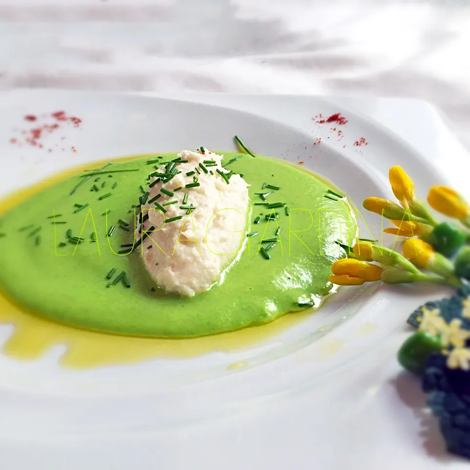 Salted Codfish with Minted Pea Puree|laura giardinaさん