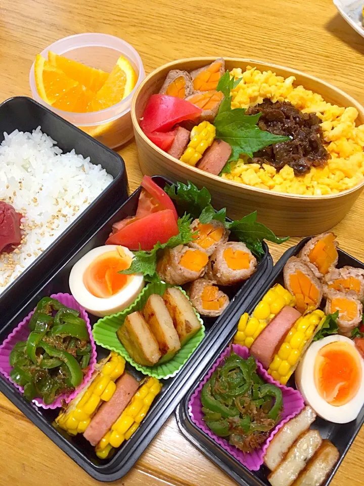 今日のお弁当！2016.6.23
パパ弁💜娘弁💜ママ弁💜|mayuさん