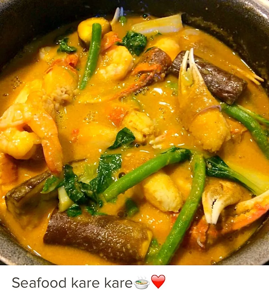 Snapdishの料理写真:Seafood Kare Kare
Snowcrab claw & shrimp cooked in peanut sauce with veggies|🌺IAnneさん