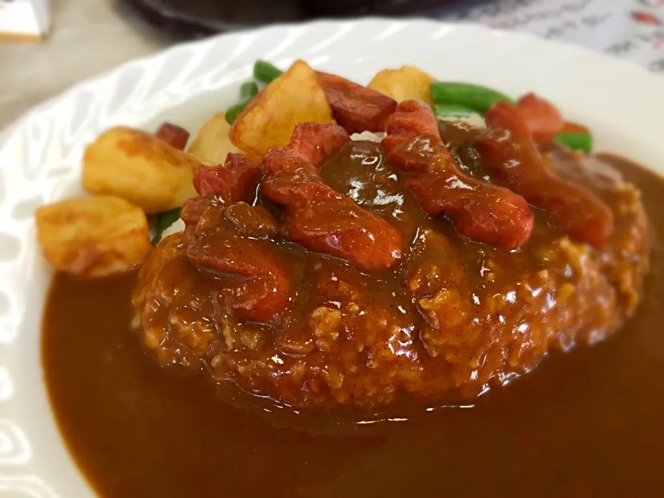 ソーセージカレー、野菜トッピング、辛さ5倍🍛|buhizouさん