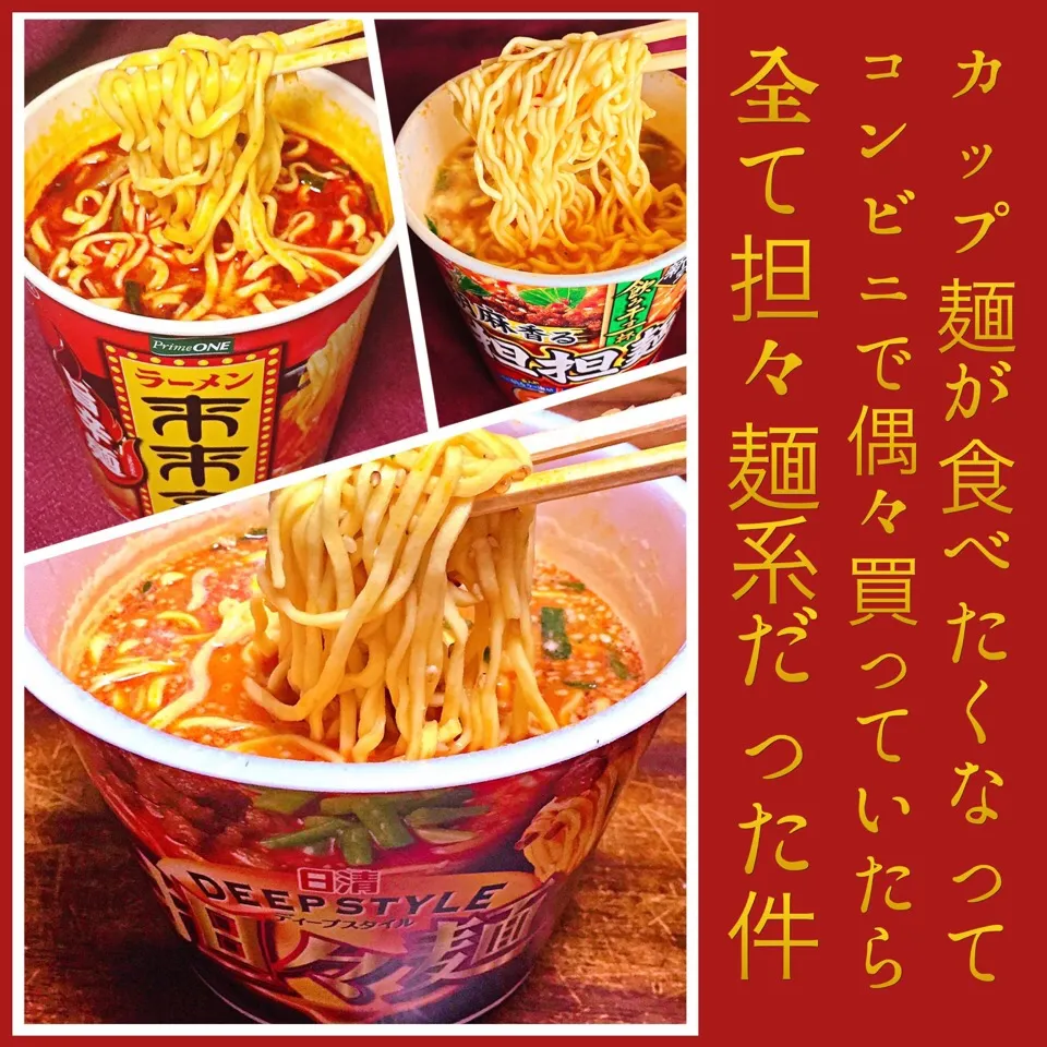 欲したカップ麺は全て担々麺だった件。|ち〜おんさん