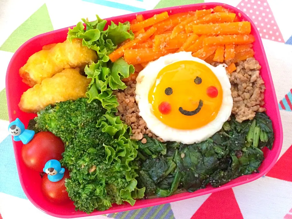 長女の今日の塾弁。ビピンパ風弁当💕|ゆりねかふぇさん