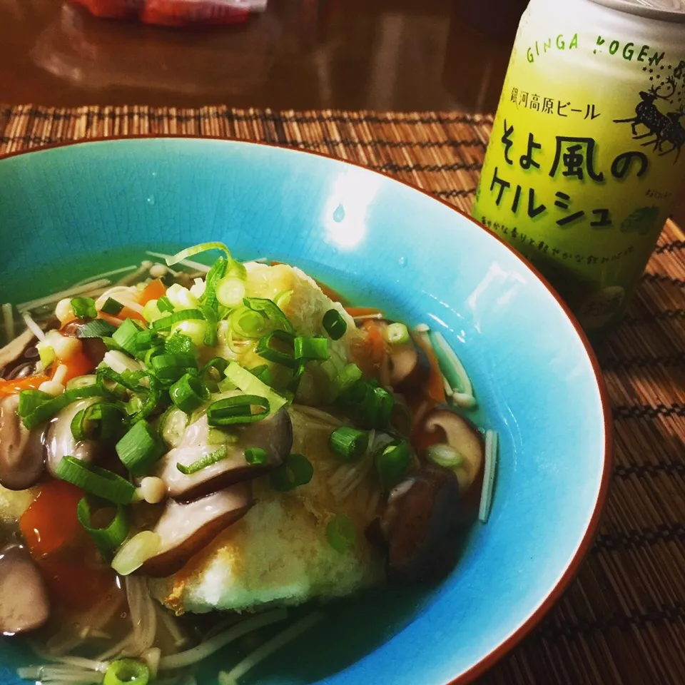 揚出し豆腐とそよ風のケルシュ|🌀さん