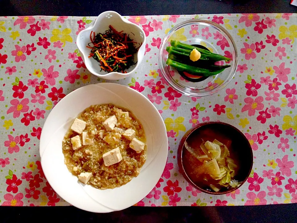 ベジ料理♡ザーサイ麻婆のご飯|みよさん