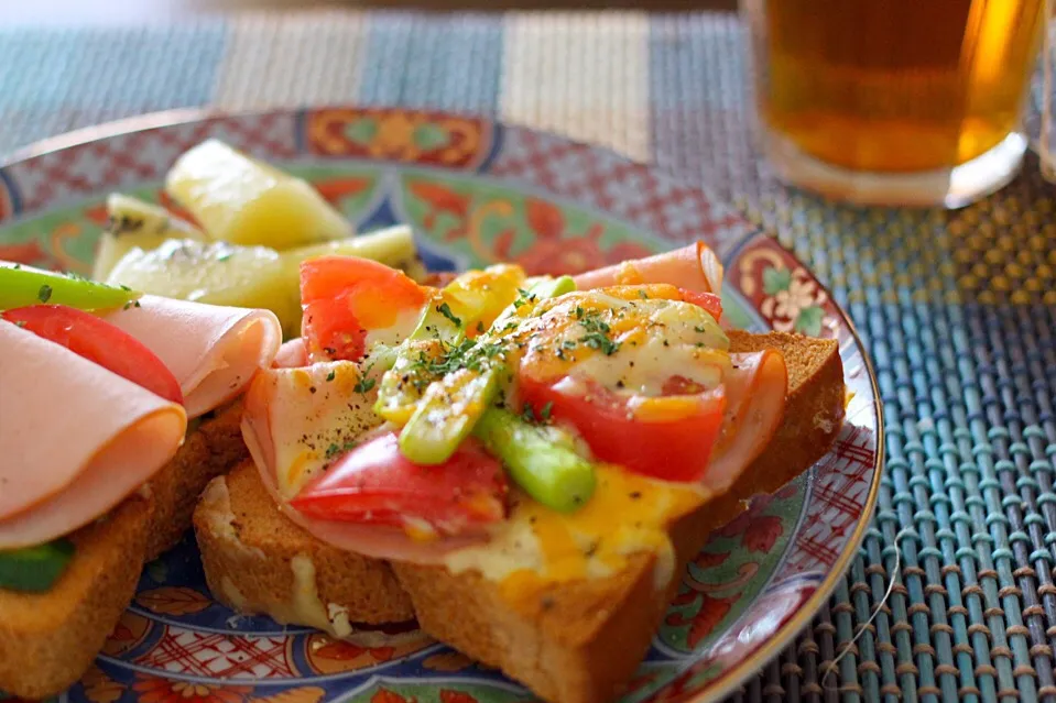 昨日の朝ごパンは、ハムチーズトースト|sono.kさん