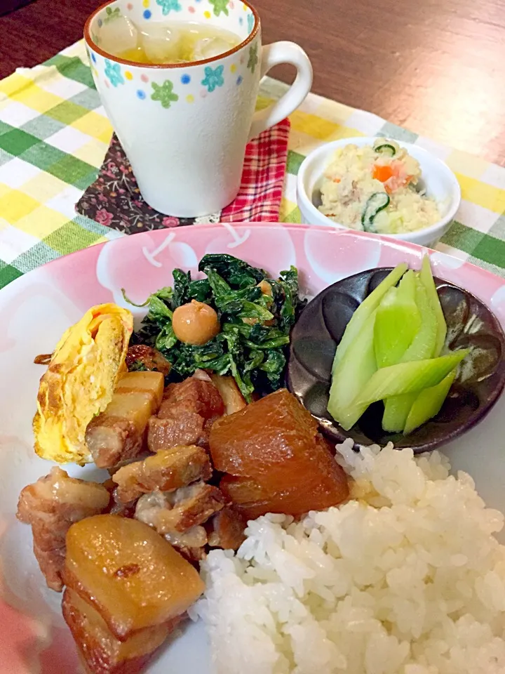 本日の残り物お昼ご飯🍀|まりんさん