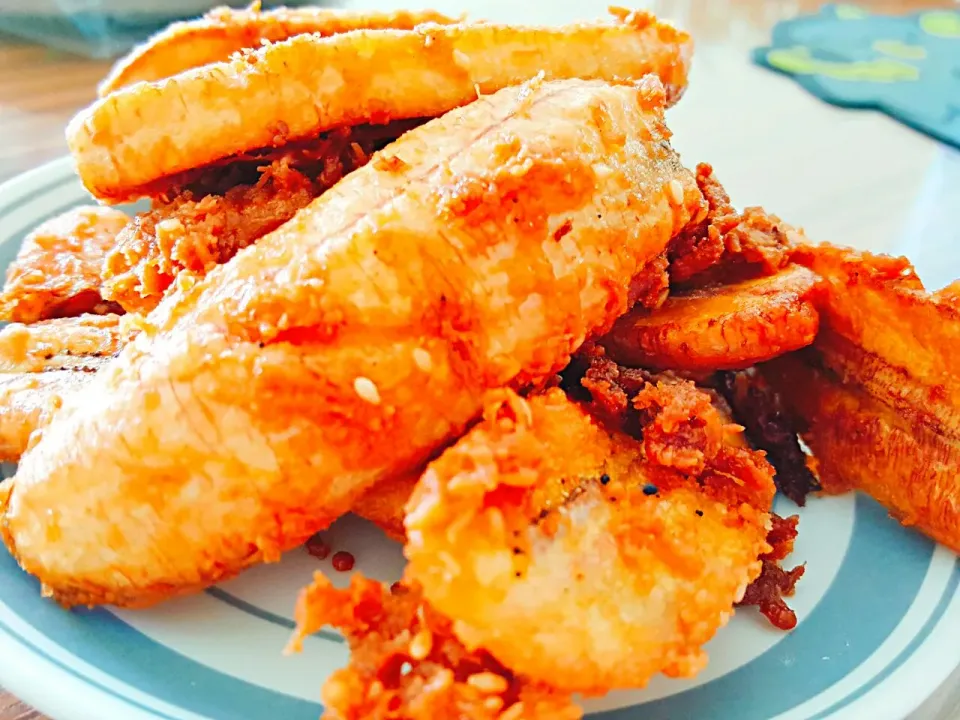 Deep fried sliced babana|sweetsugarさん