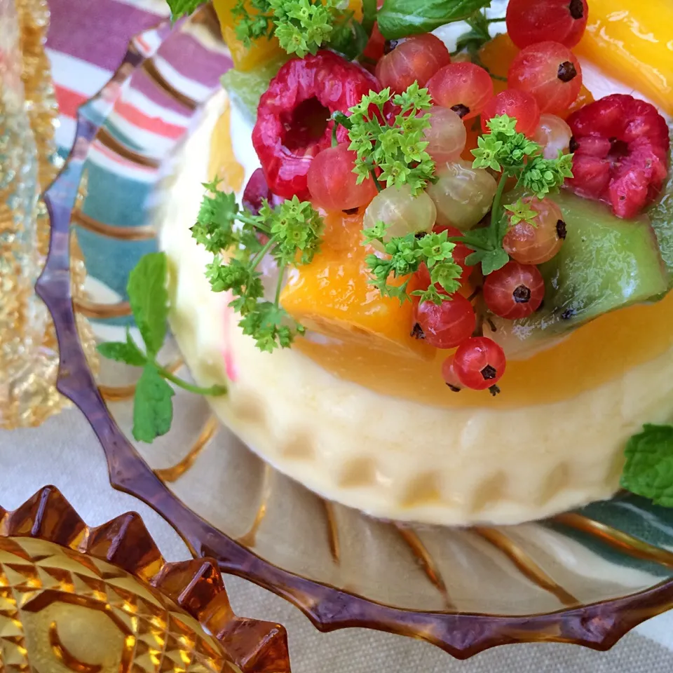 Snapdishの料理写真:Homemade tropical mousse with fruit jelly⁎|⋆͛*͛wandering.cat⋆͛*͛さん