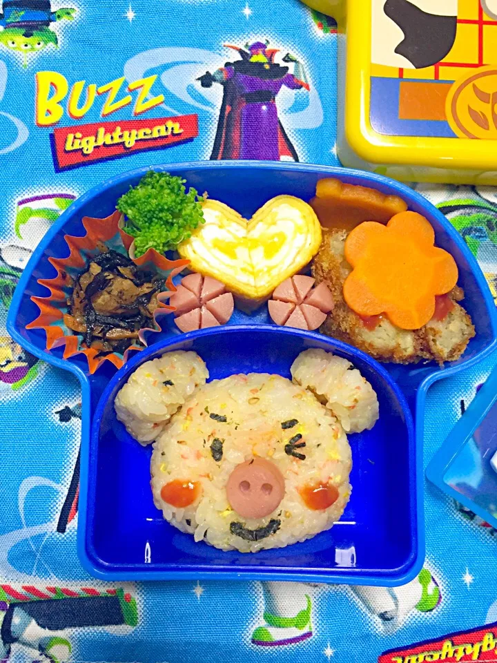 Snapdishの料理写真:ぶたさん弁当|こーこさん