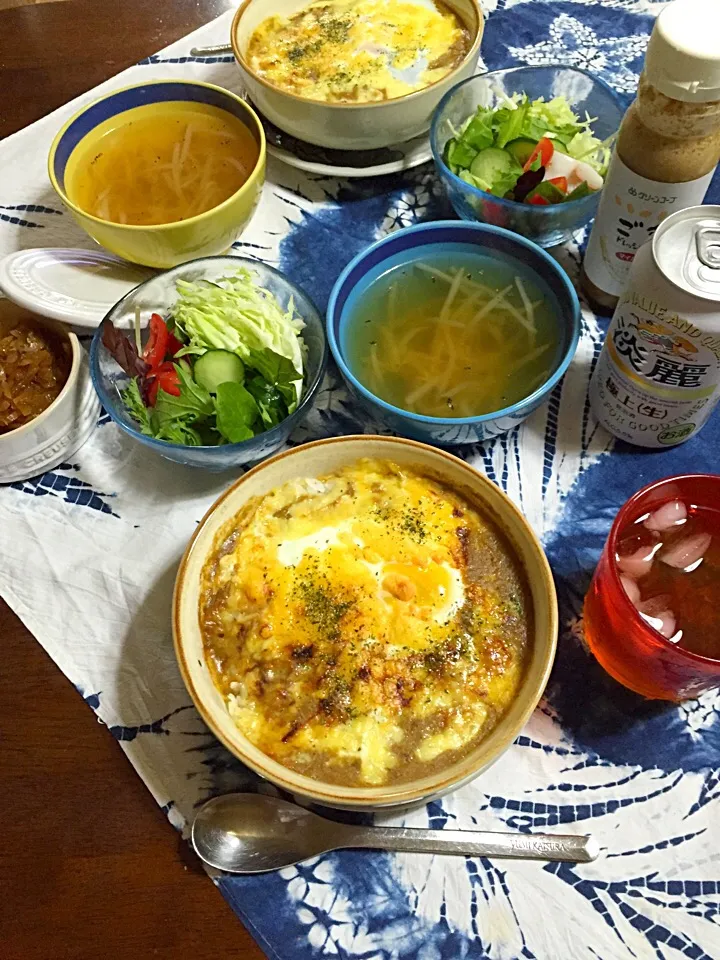 Snapdishの料理写真:門司名物〜焼きカレーで晩ごはん(○･v･)ε･●)ﾁｭｯ♪|さくたえさん