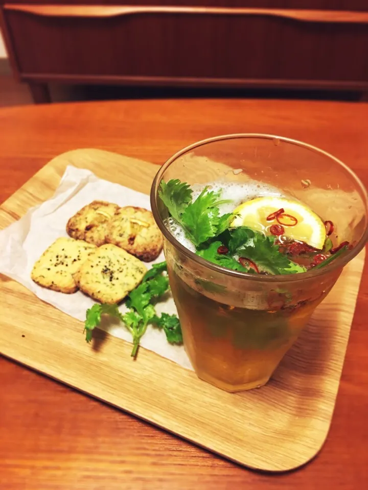 パクチービール🌿🍺
バジルチーズクッキー🧀
パクチーレモンクッキー🍋🌱|ふきこんぶさん