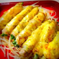 インゲンの豚肉巻き〜チーズとろ〜んカレー風味✨