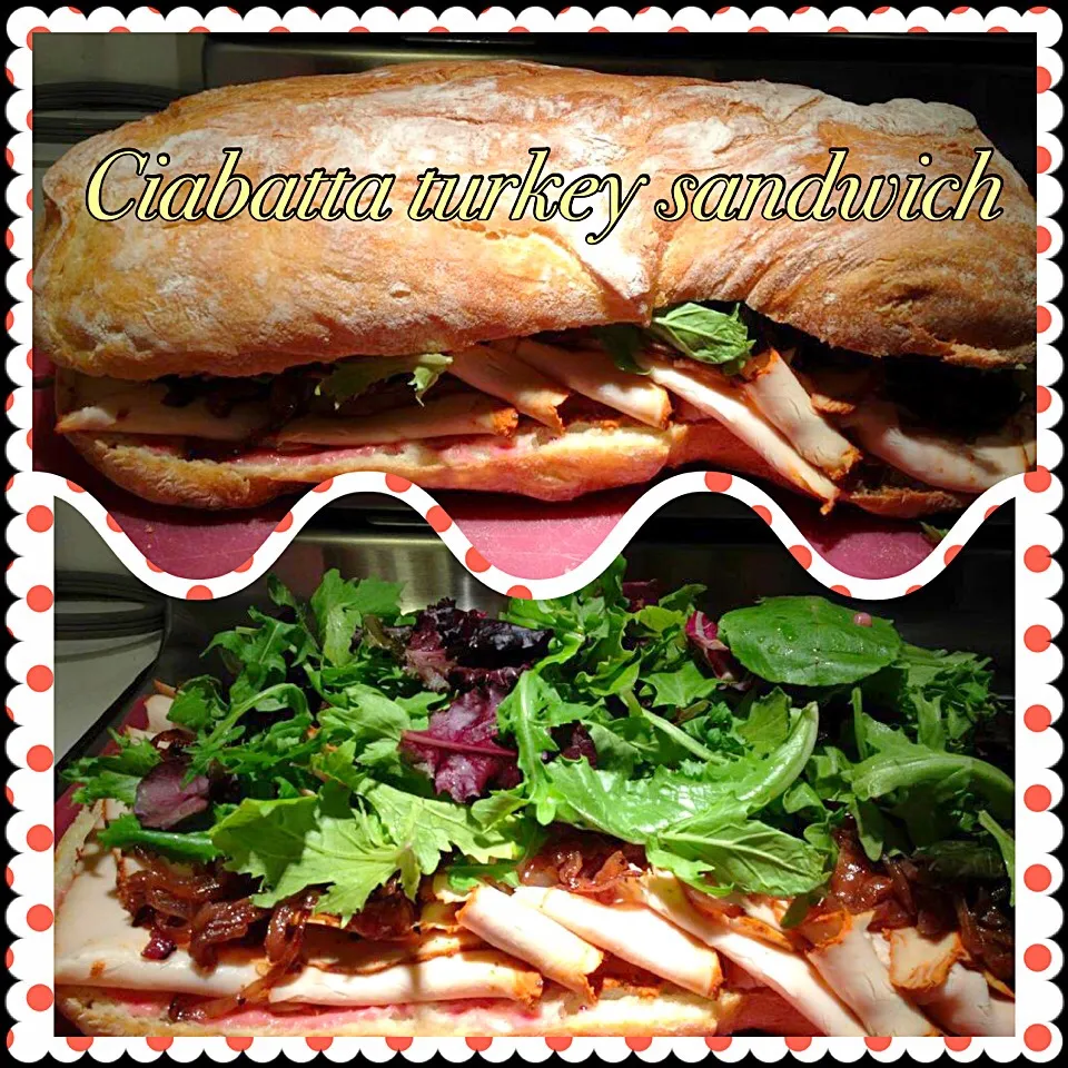 Snapdishの料理写真:Ciabatta Turkey Sandwich|🌺IAnneさん