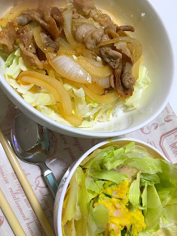 🌟豚肉のすき焼き風炒め丼
🌟かぼちゃサラダ|ゆりえさん