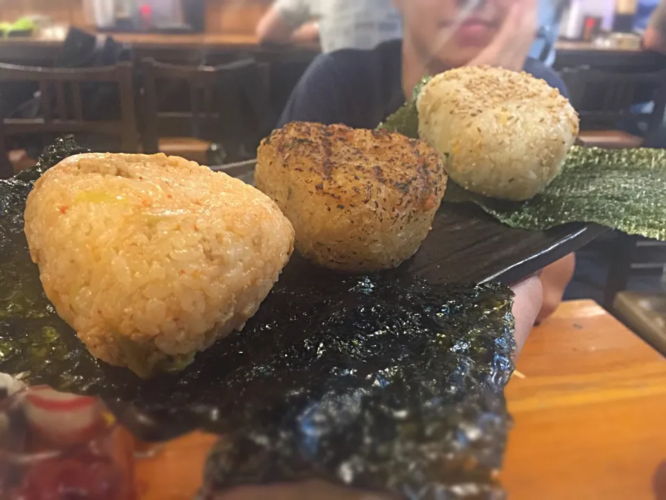 Snapdishの料理写真:Trio Onigiri - tencho special|Samuel Naylorさん