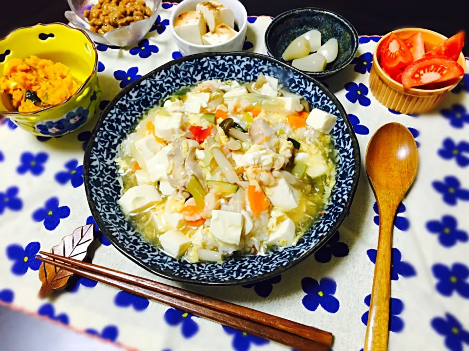 晩ご飯☻豆腐親子あんかけ丼〜|rai☻*さん