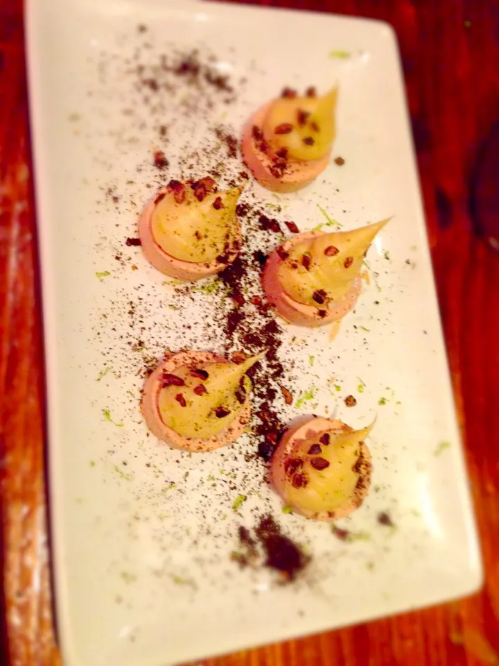 Foie coffee cream mouse pure chocolate and lime zest. Pepita Barcelona|richardさん