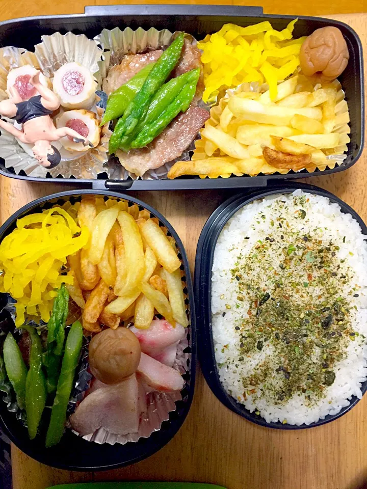 父が作る高校生弁当とばーさん弁当|鏡太郎さん