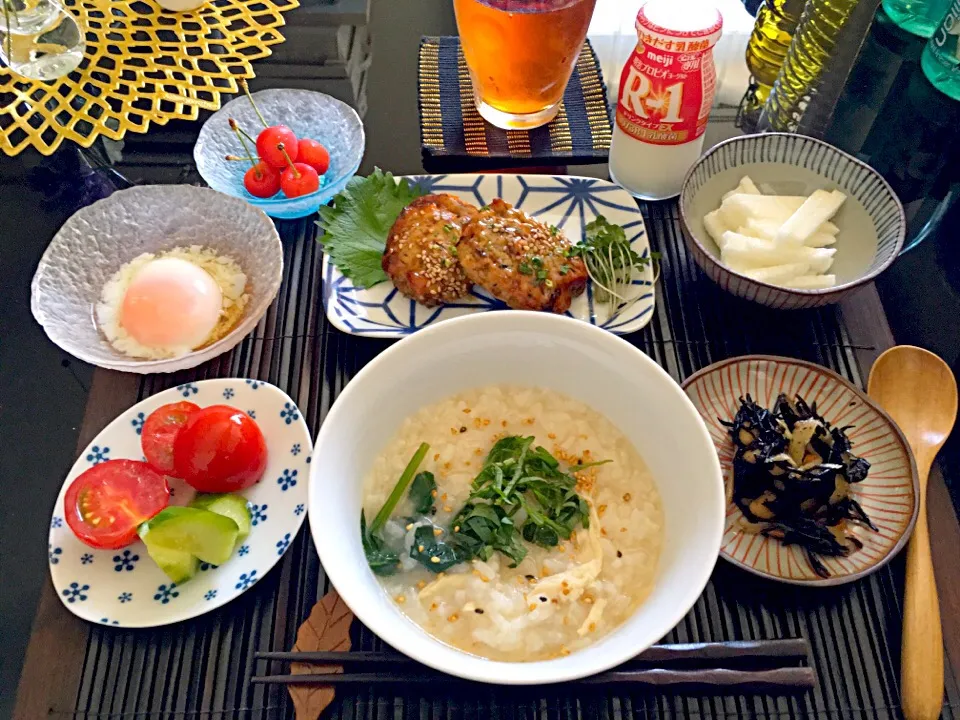 鳥粥と豆腐ハンバーグ|Tomoさん