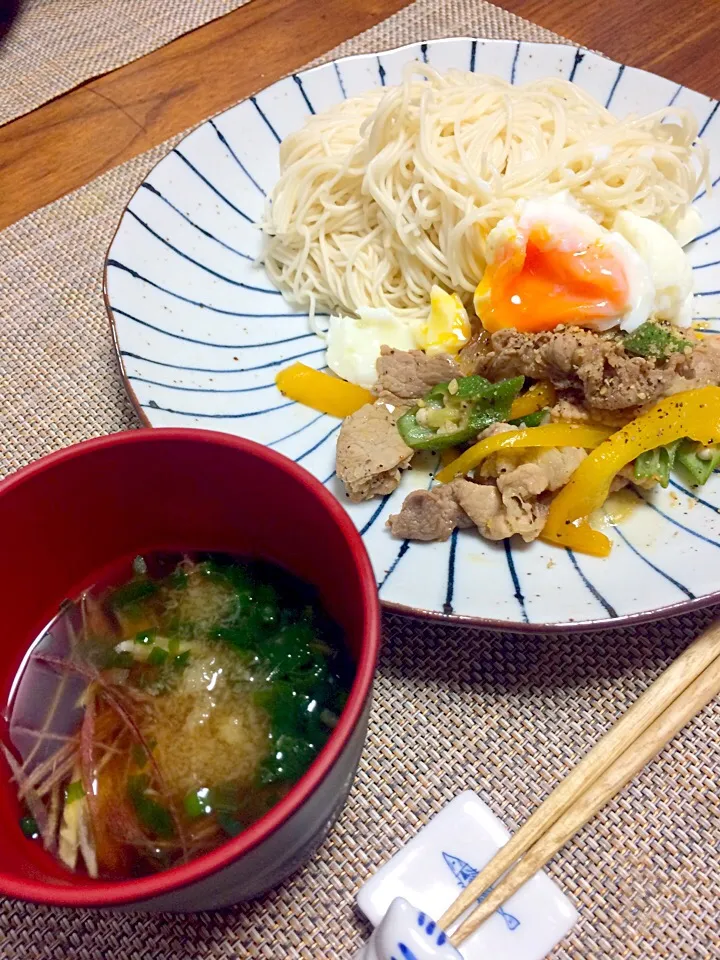 ヒルナンデスまかない料理素麺♡|sabaさん