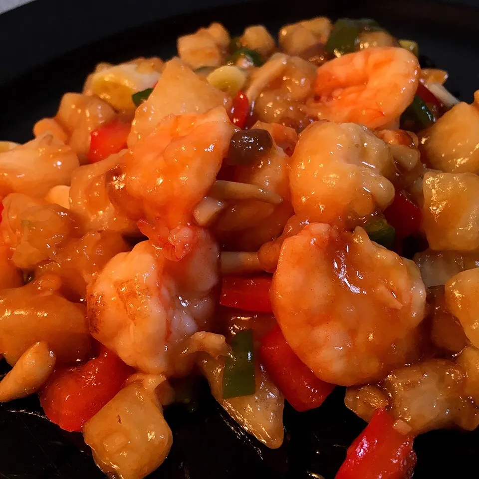 正木お母さんの！
シャキッと長芋と海老の黒酢炒め|志野さん