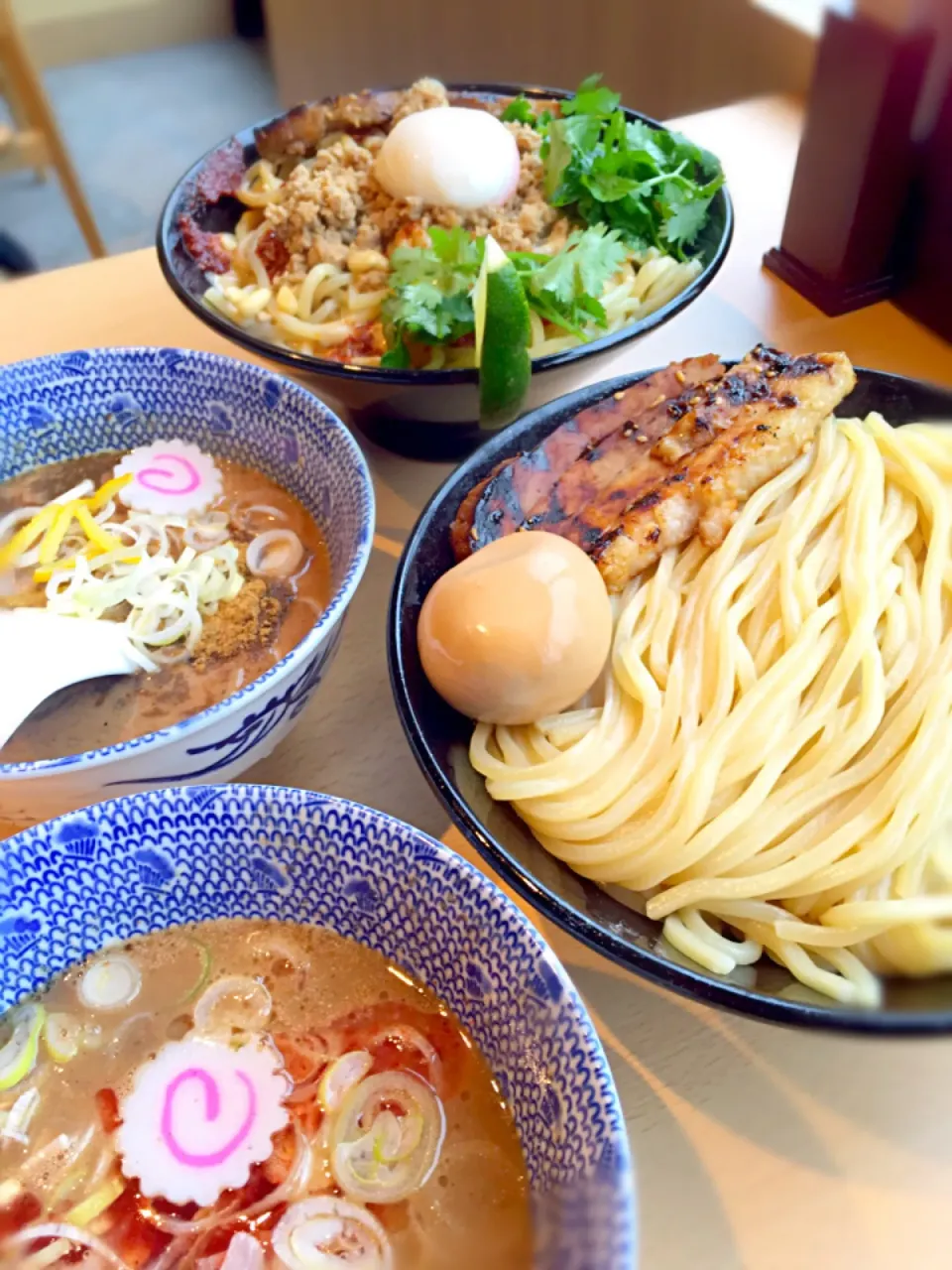 頑者の特製つけ麺とパクチーつけ麺|くぅ♪さん