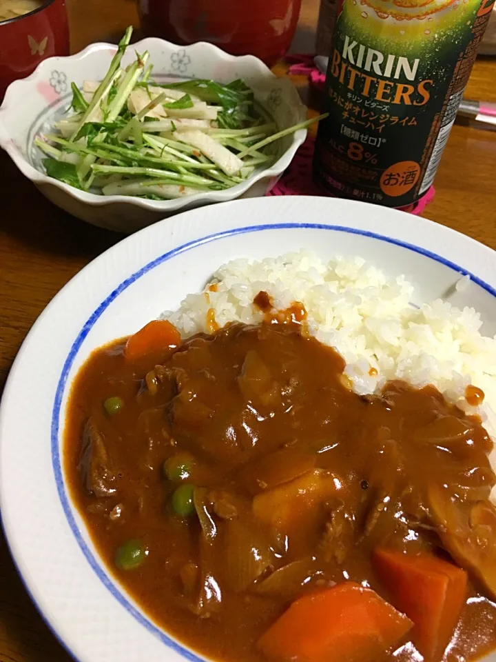 ハヤシライス
水菜と大根のサラダ|Miekoさん