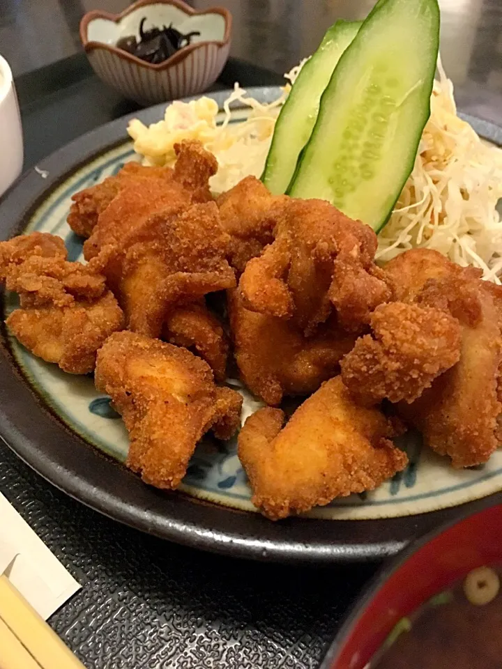 東栄若鶏唐揚げ定食|ダンディ☆和田さん