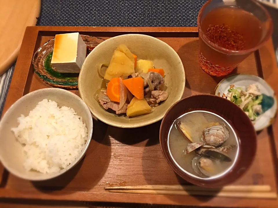 今夜は肉じゃが定食|はなおさん