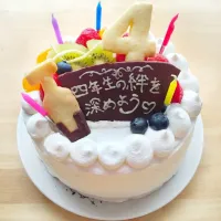 Snapdishの料理写真:【忍たま】フルーツのショートケーキ【再現】|ももちsyさん