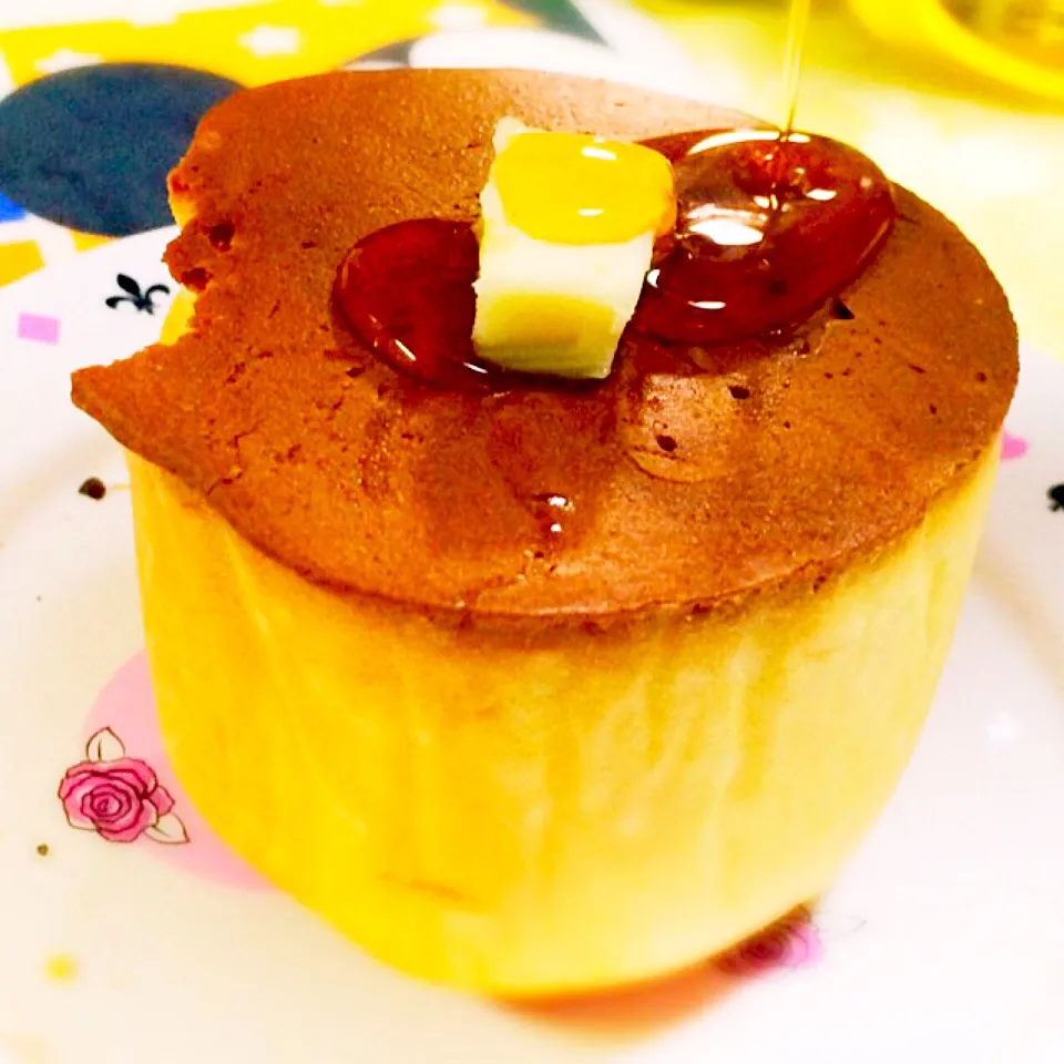 Snapdishの料理写真:ふわふわ♡カフェみたいな分厚いホットケーキ|ゆかちゃいさん