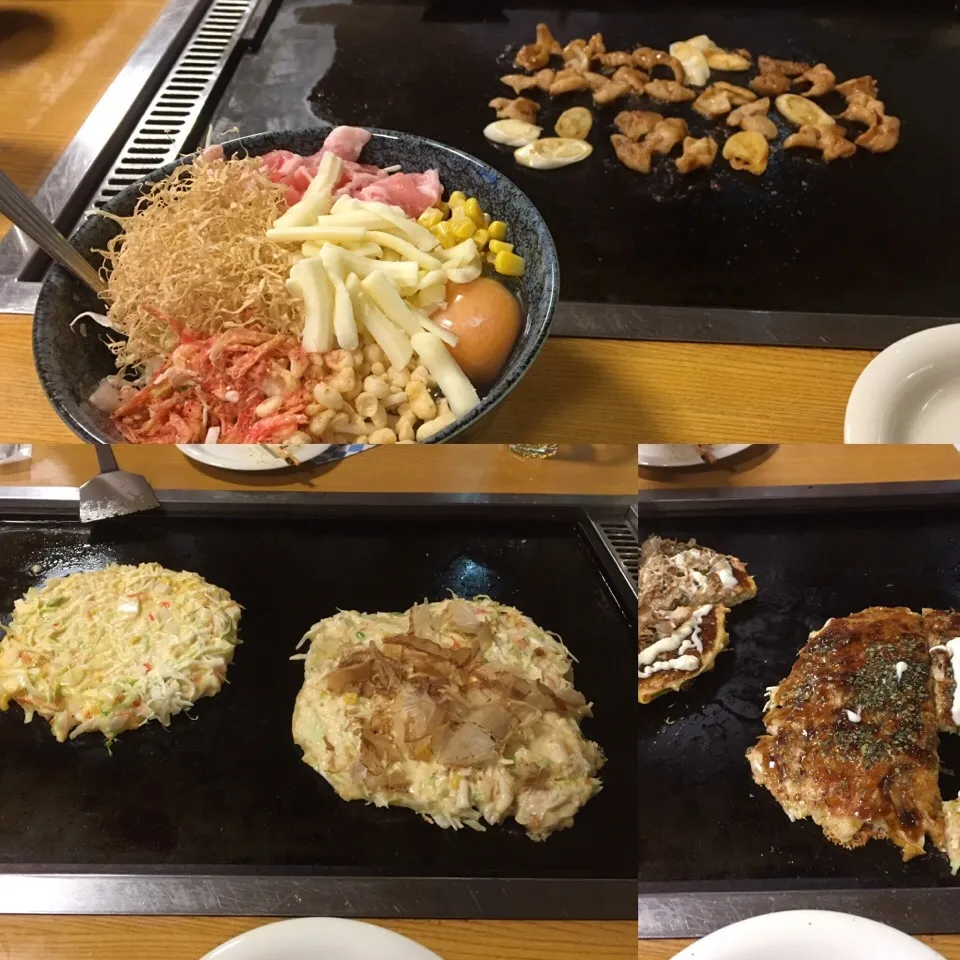 Snapdishの料理写真:今晩の夕食にしました。お好み焼きです。関東のお好み焼きは上品で小さいな😿|畑田 成治さん