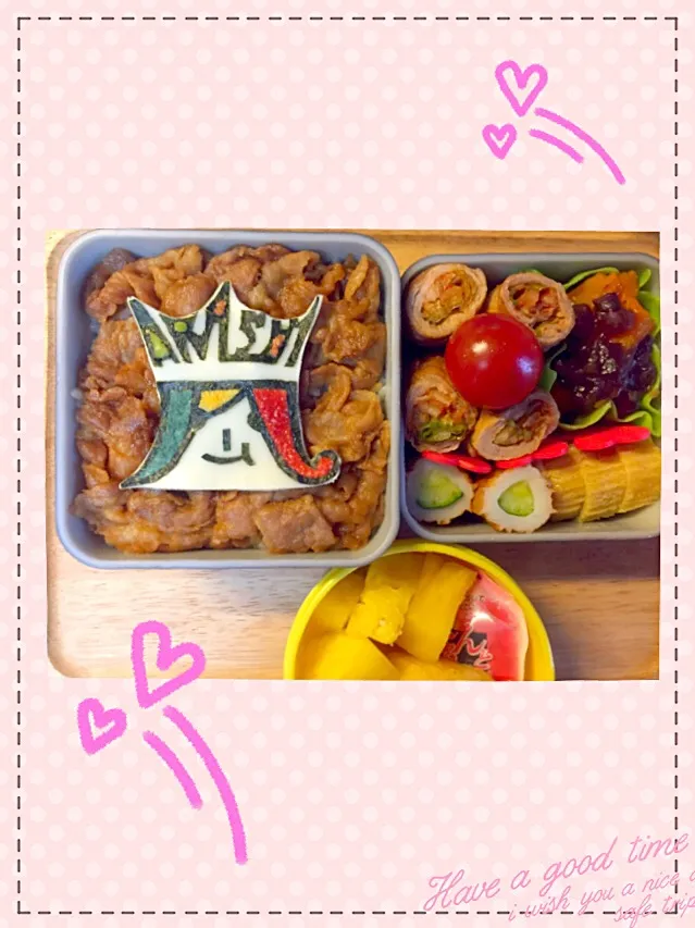 娘のお弁当…。嵐ファンのお友達に頼まれたそうで…😁応えました💕|F.Sさん