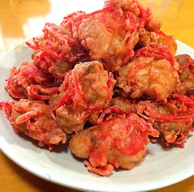 紅カラ⁉︎鶏の紅生姜唐揚げ 大人味|ガク魁‼︎男飯さん