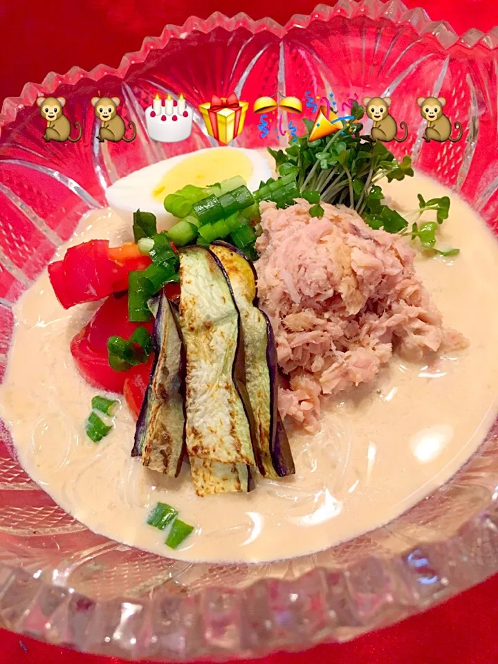 みったんの豆乳素麺🎉🎂🎁|まるまさん