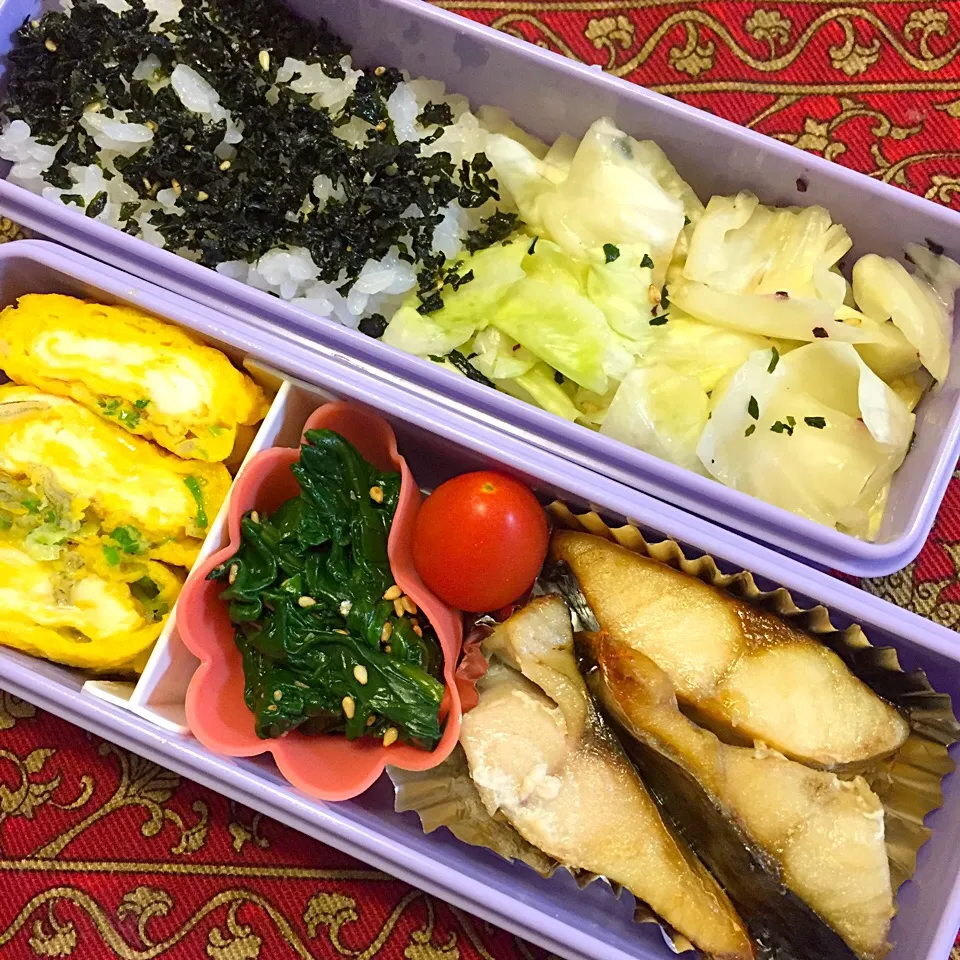 塩サバとわかめご飯弁当|もえさん