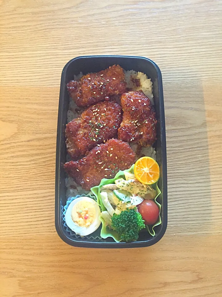 ソースカツ丼＊弁当♪|hiromiさん