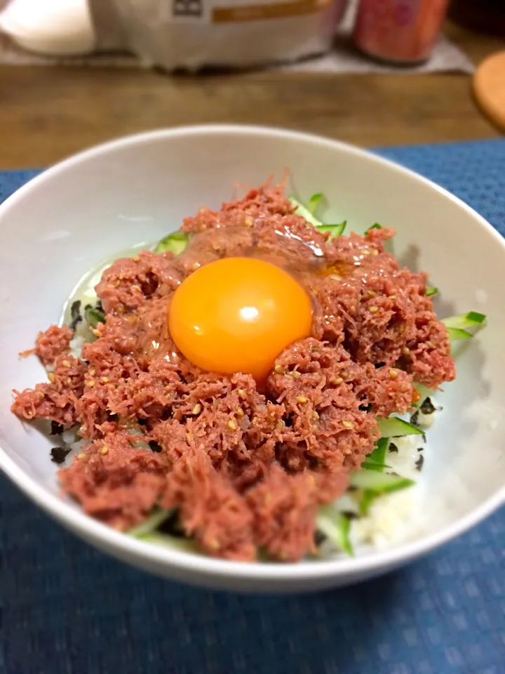 コーンビーフ丼|しいたけ茶さん