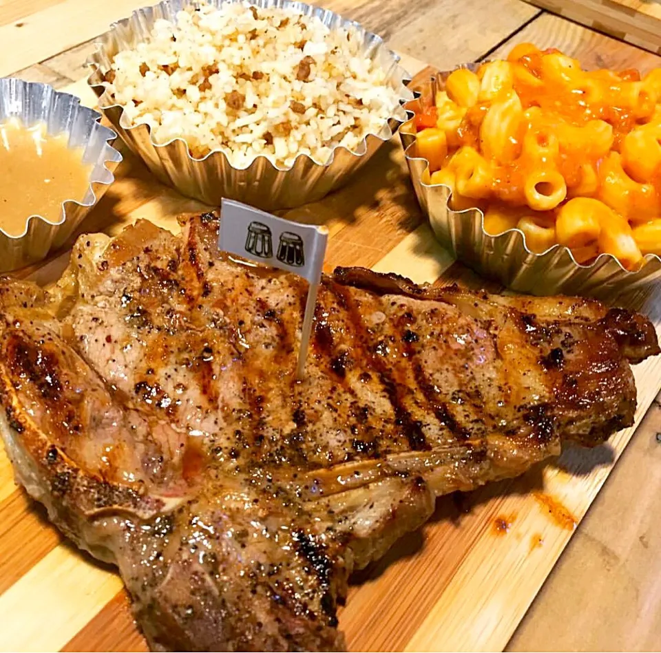 T~bone Steak & Macaroni Ragu😍🍴🍷|🌺IAnneさん