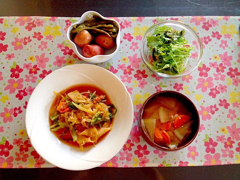 ベジ料理♡高野豆腐の野菜炒めのご飯|みよさん