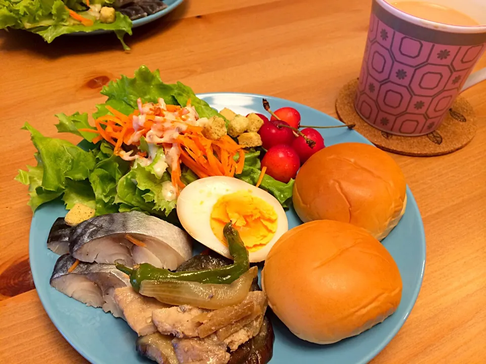 Snapdishの料理写真:6月29日の朝ごはん☀️
参考レシピ:簡単☆煮卵 レシピ・作り方 by めぐよし0626｜楽天レシピ|Sanjiさん