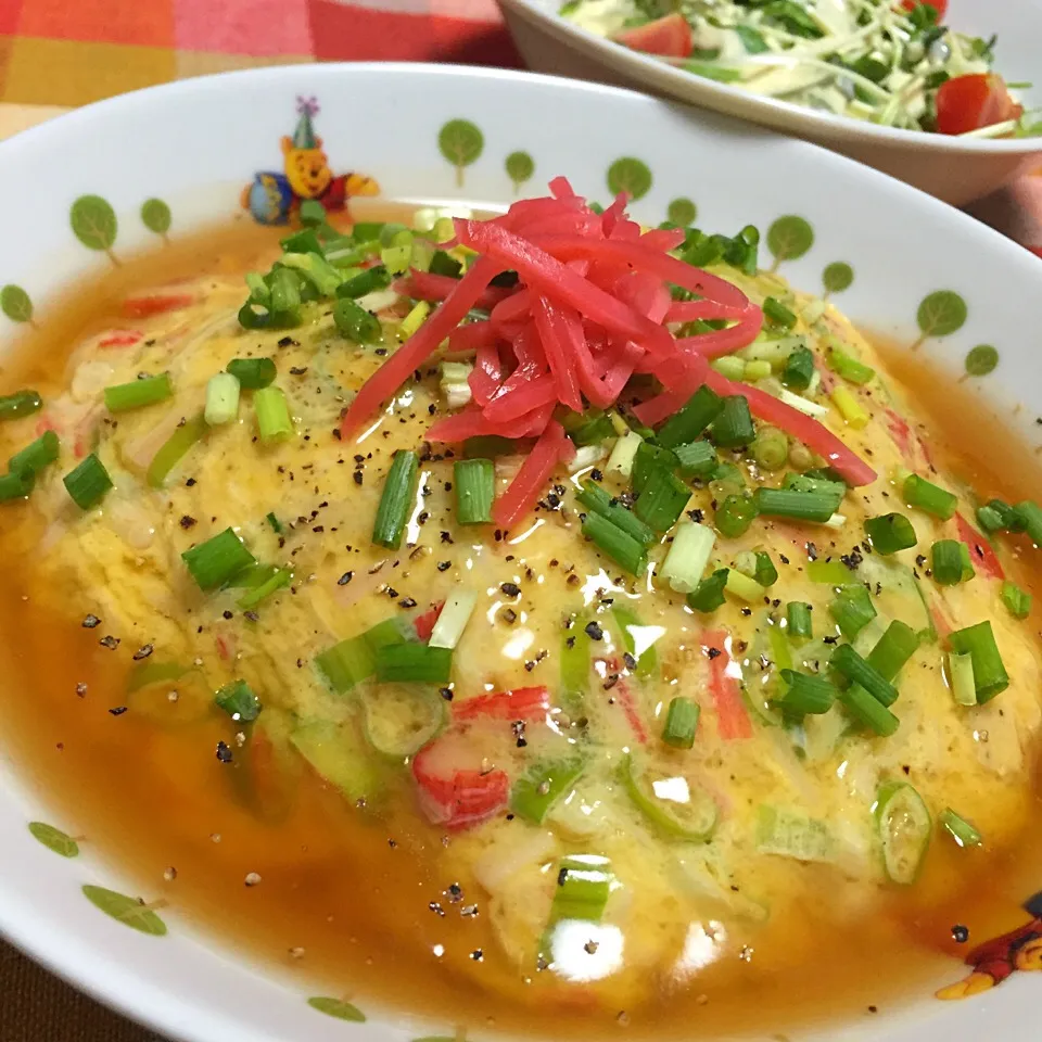 カニカマで天津飯|カウンター嬢さん