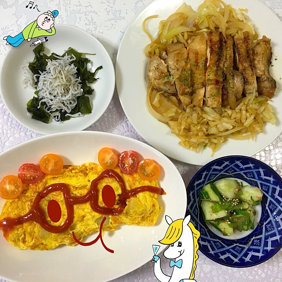 メインは照り焼きチキンかポテトチーズオムレツか！？|お家ご飯ていいね♡さん