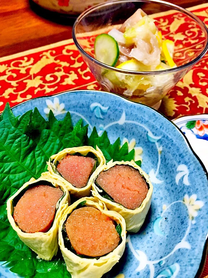 辛子明太子の湯葉巻き✨

生ハムのレモンサラダ✨|七味さん