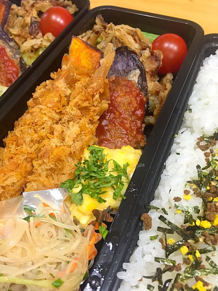 Snapdishの料理写真:今日の親父弁当！|沖縄「ピロピロ」ライフさん