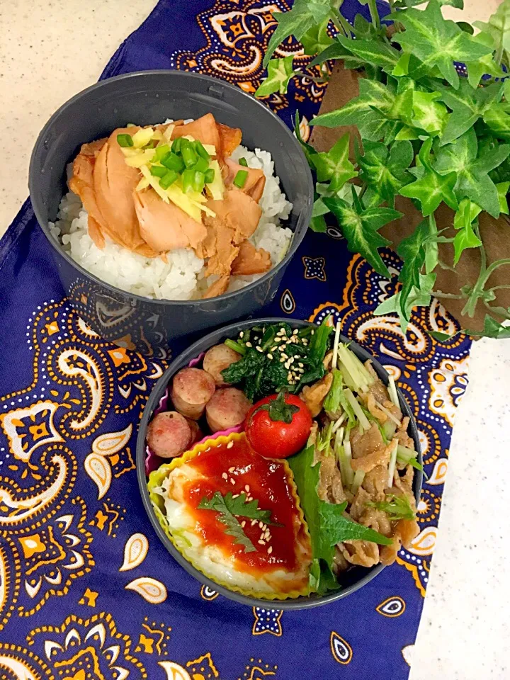 高校男子弁当🍱
✴︎豚焼肉
✴︎ココット
✴︎ほうれん草おひたし
✴︎ウインナー
✴︎焼き豚丼|emisanさん