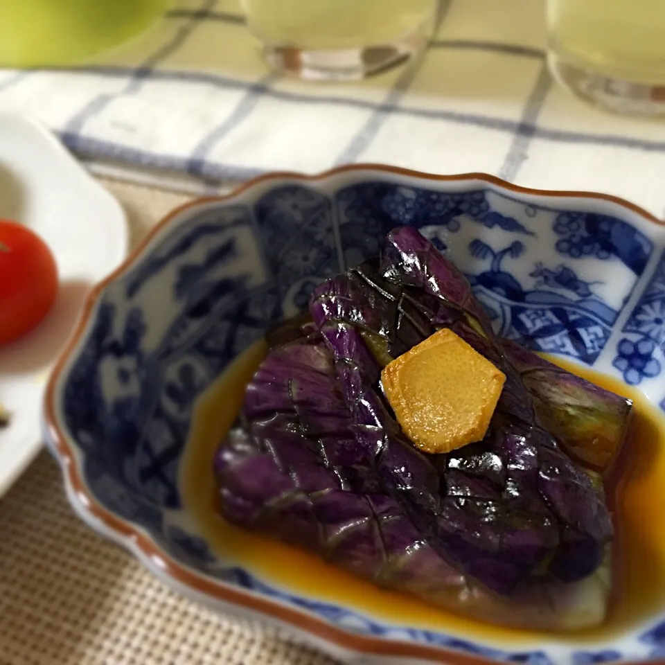 昨日の夕飯☆茄子の煮浸しアップ|あさこさん