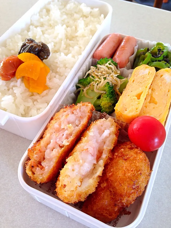 海老カツのお弁当。|mayaマミィさん