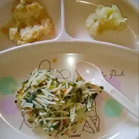 離乳食
野菜パスタ
豆腐納豆
バナナ|咲乃ままさん