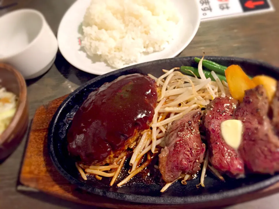 デミグラスハンバーグとステーキ|チカさん